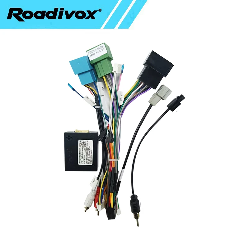 Car Radio Wire Harness Power Adapter Canbus For Fiat Strada Toro Jeep Renegade Compass 16pin Android Stereo GPS Cable Connector