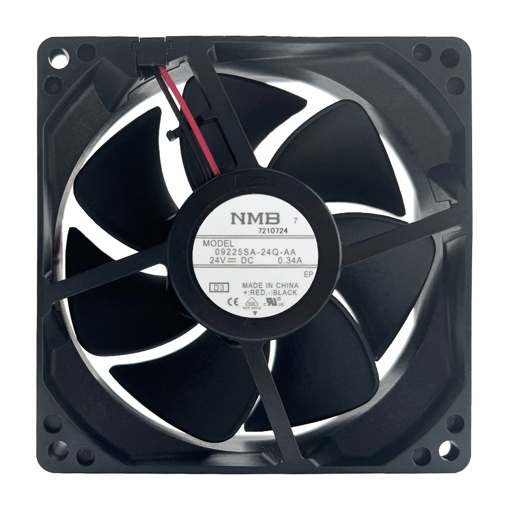 NMB 09225SA-24Q-AA Cooling Fan 92×92×25mm DC24V 0.34A 2Pin 3800RPM 71.8CFM High Airflow Inverter Industrial Fan Free Shipping