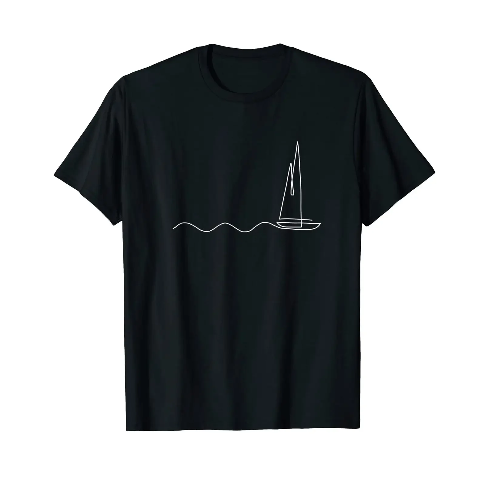 Sailboat White Sailing Maritime Sailor Skipper Captain T Shirt vintage Washed Top For Everyday Wear streetwear Comfortable Soft
