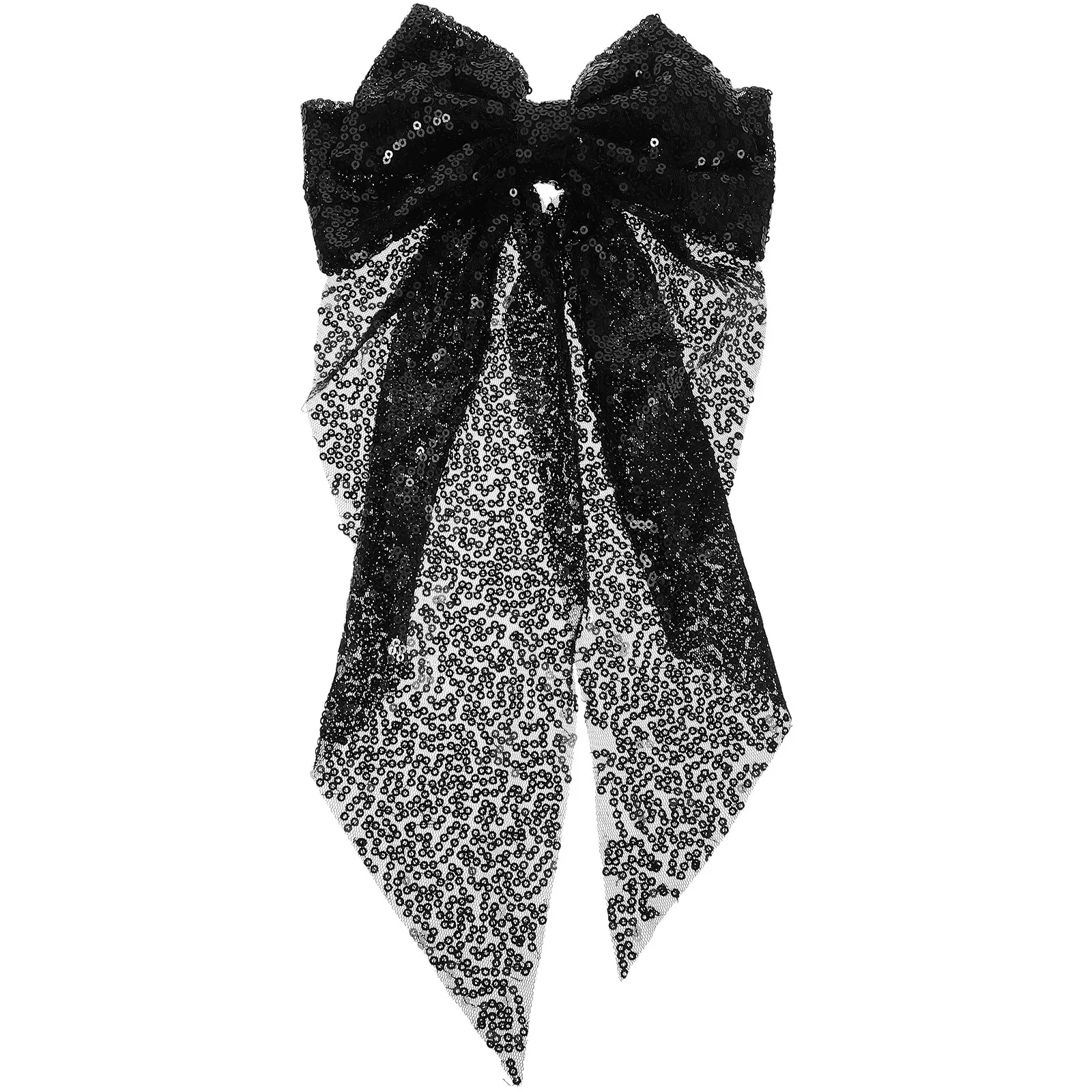 Sequin Oversized Bow Hair Clip High Ponytail Styling Accessory Sparkle Glitter Bow Clip for Women Fashion Hair Clips
