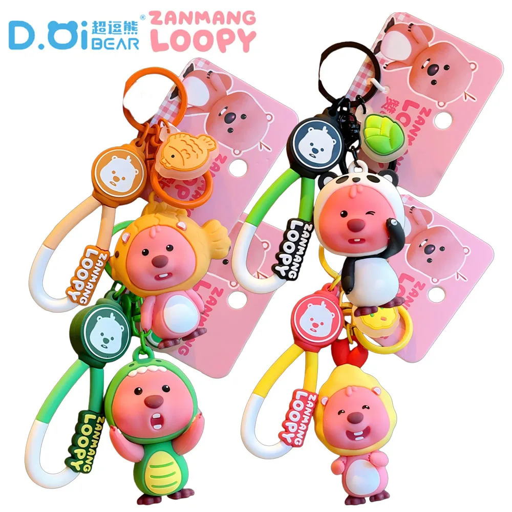 

Genuine Loopy Keychains High Value Stylish Cartoon Peripheral Cute Designs Backpack Pendant Charming Birthday Gifts for Teens