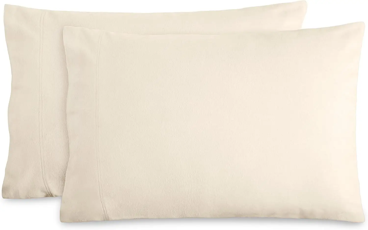 

Home Flannel King Pillowcases Set of 2-100% Cotton - Velvety Soft & Cozy - Double Brushed Heavyweight Flannel Pillowcases (K