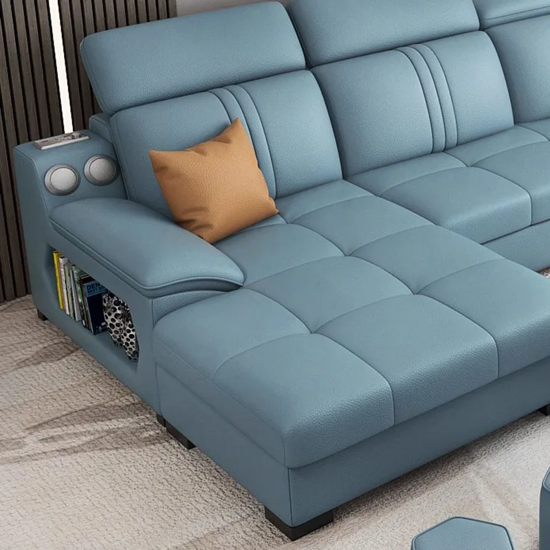 Regulowany podłokietnik Wielofunkcyjna sofa do przechowywania Living Relaxing Convertible Sofa Elegancki narożnik Sofy Do Salonu Meble domowe