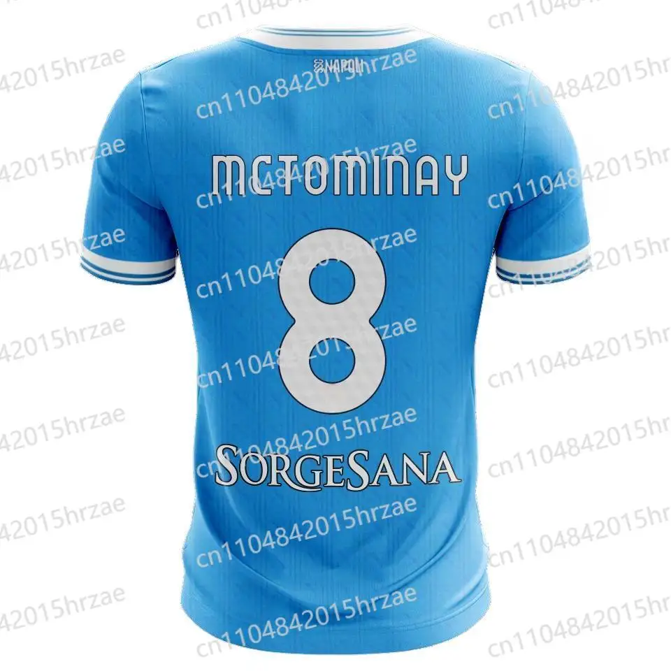 جديد نابولي نمط جيرسي مروحة نسخة الكبار الأطفال عادية تي شيرت رياضي المشجعين كرة القدم الترفيه تي شيرت نادي كرة القدم أطقم أعلى