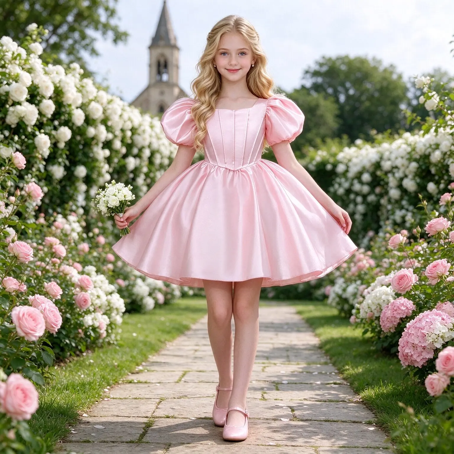 Elegant Wedding Princess Dress for Girls Gala Birthday Bridesmaid Baptism Party Evening Girl Dresses Piano Performance Prom Gown