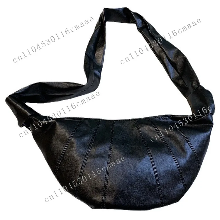 

2025 new women's bag large capacity niche ins Internet celebrity breast and waist bag dumpling bag croissant bag