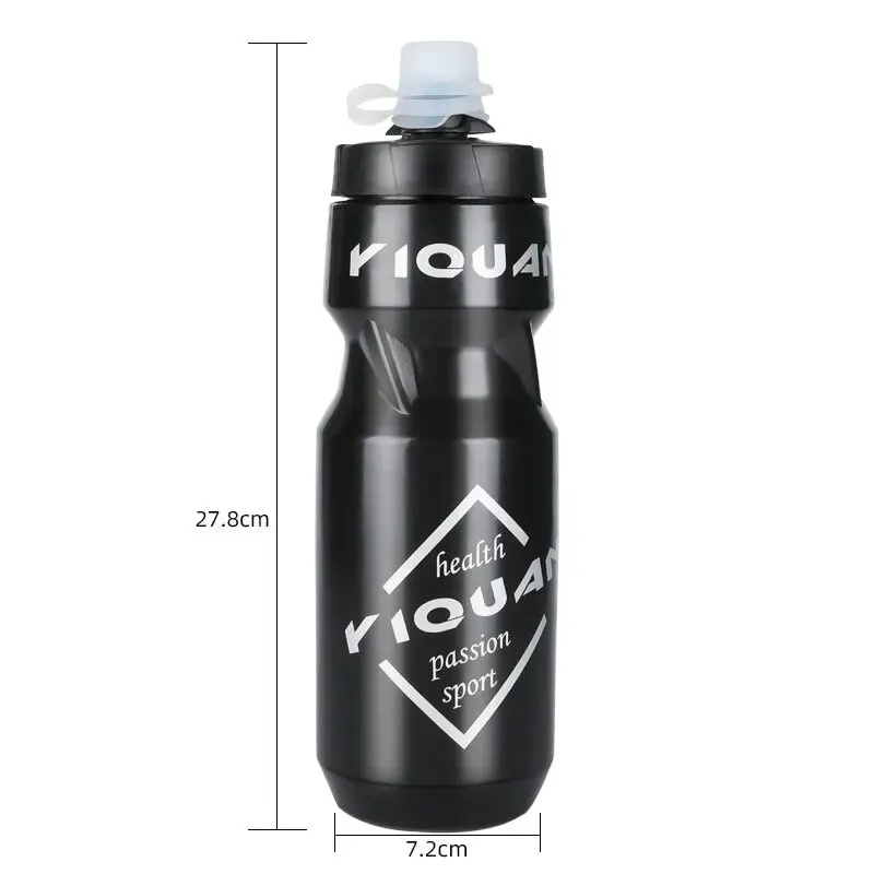 Mountain Bike Sports Bottle with Dust Cover PC Plastic Water Bottle Outdoor Cycling Large Capacity Squeeze Cup