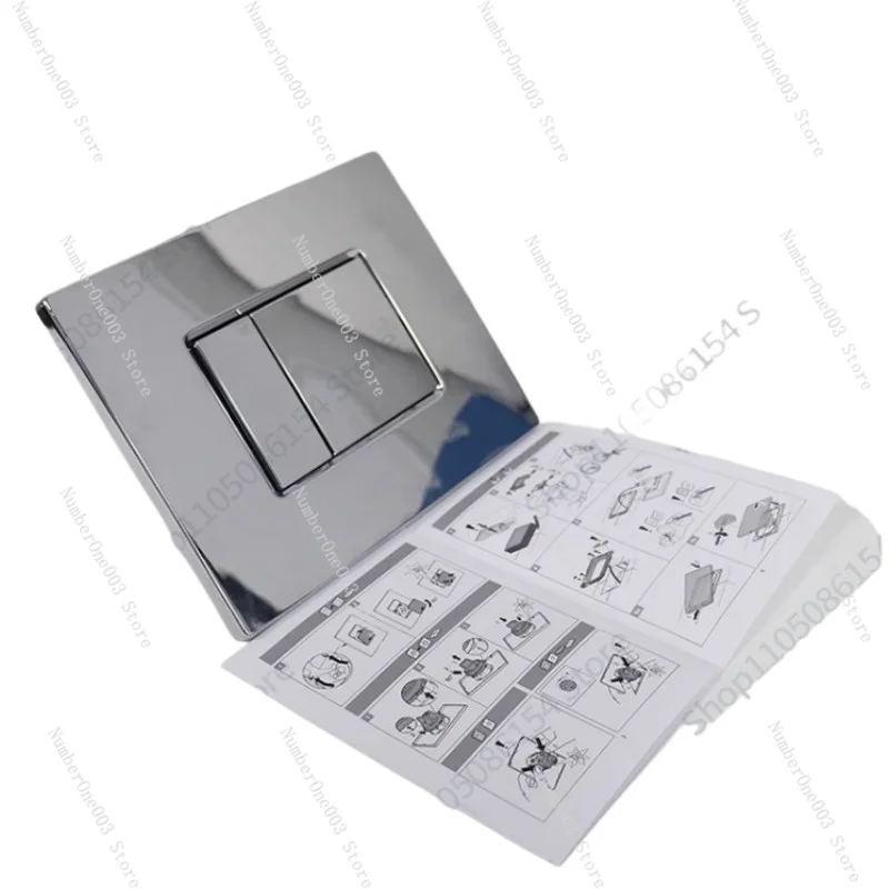 Hidden Water Tank Flush Panel Wall-mounted Toilet Concealed Pneumatic Double Flush Chrome Button Accessories 38528001