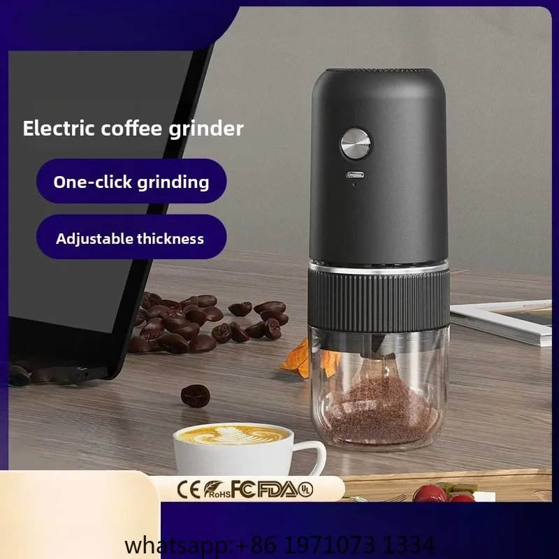 Electric grinder for Italian-style pour-over coffee beans adjustable grind size rechargeable portable compact ideal for home use