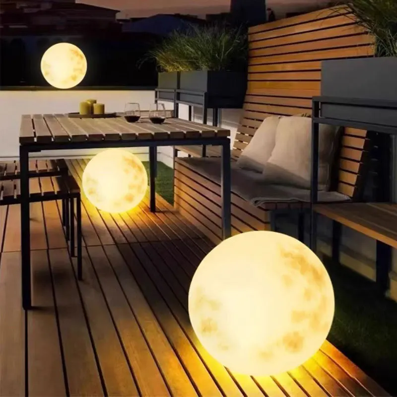 Outdoor Moon Courtyard Waterproof Balcony Garden Atmosphere Moon Decoration Lawn Light