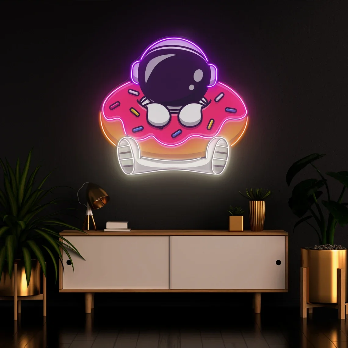 

Astronaut Donut Astronaut Neon Sign , Donut Astronaut Sign Decor, Kitchen Wall Decor, Bakery Wall Art, Donut Lover's Gift