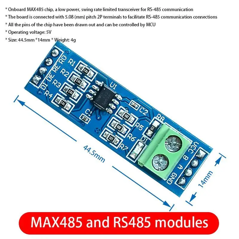 MAX485 Module RS-485 TTL Turn To RS485 MAX485CSA Converter Module For Arduino Microcontroller MCU Development Accessories image 2