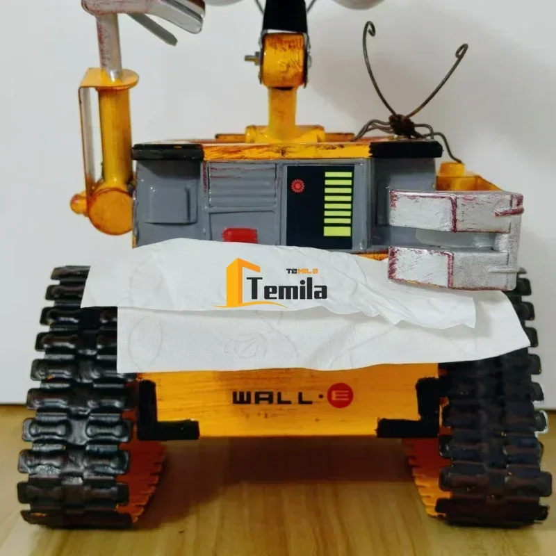 Iron Art Retro Tile Wall-e Robot Piggy Bank Creative Paper Drawer Tray Storage Ornament Decoration Drawer Box Brithday Gift