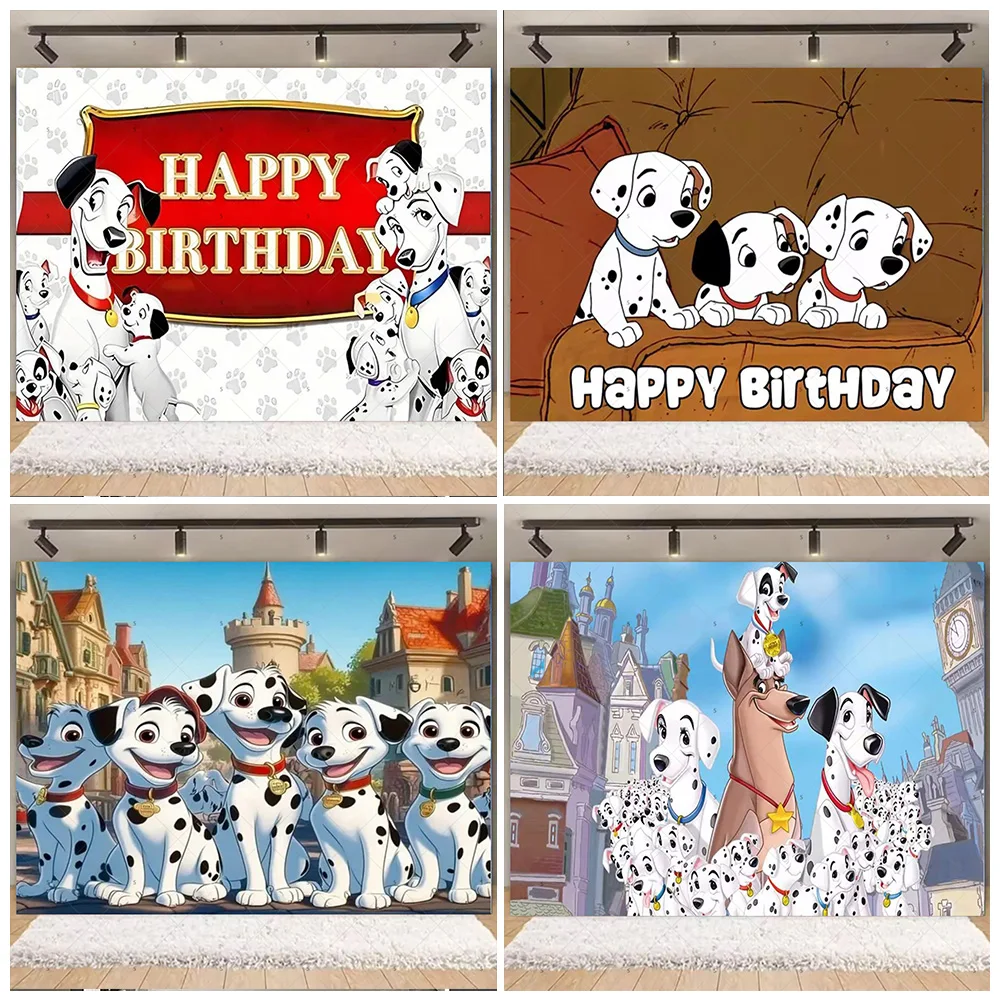 

Disney 101 Dalmatians Dog Background Banner Cartoon Backdrop Supplies Birthday Party Decorations Baby Shower Photography Props