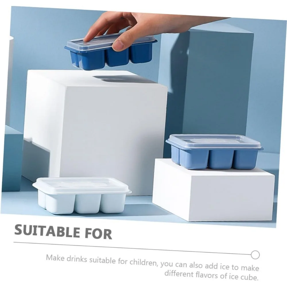 3-pack Silicone Ice Tray Ice Making Mold for Household Ice Tray Reusable Ice Maker Suitable for Refrigerator Whiskey