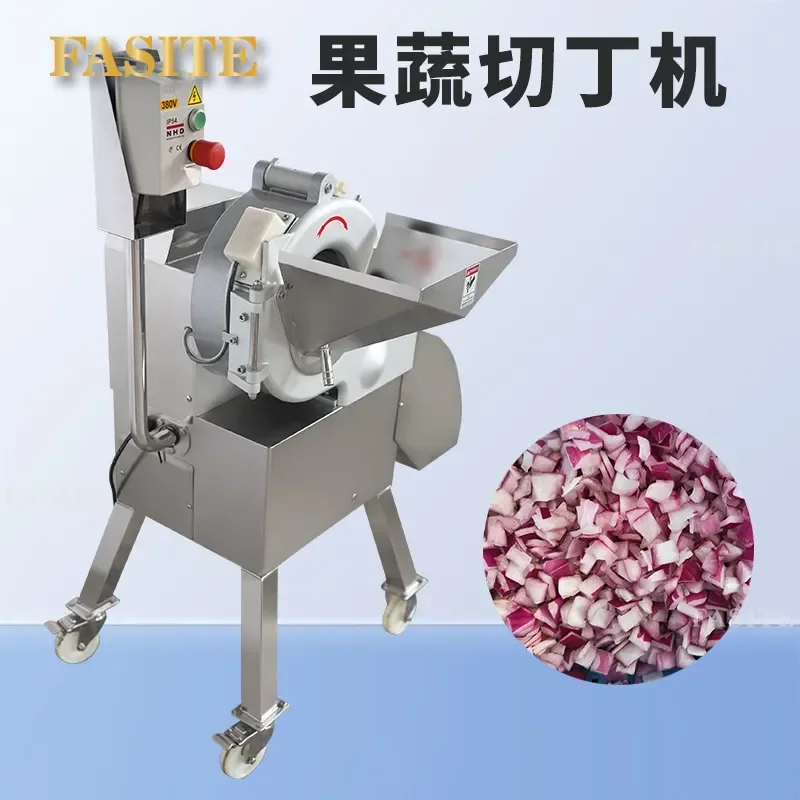 For 3D High Speed Fruit Vegetable Dicing Machine Automatic Multi Functional Potato Tomato Radish Cutter Kitchen Tool