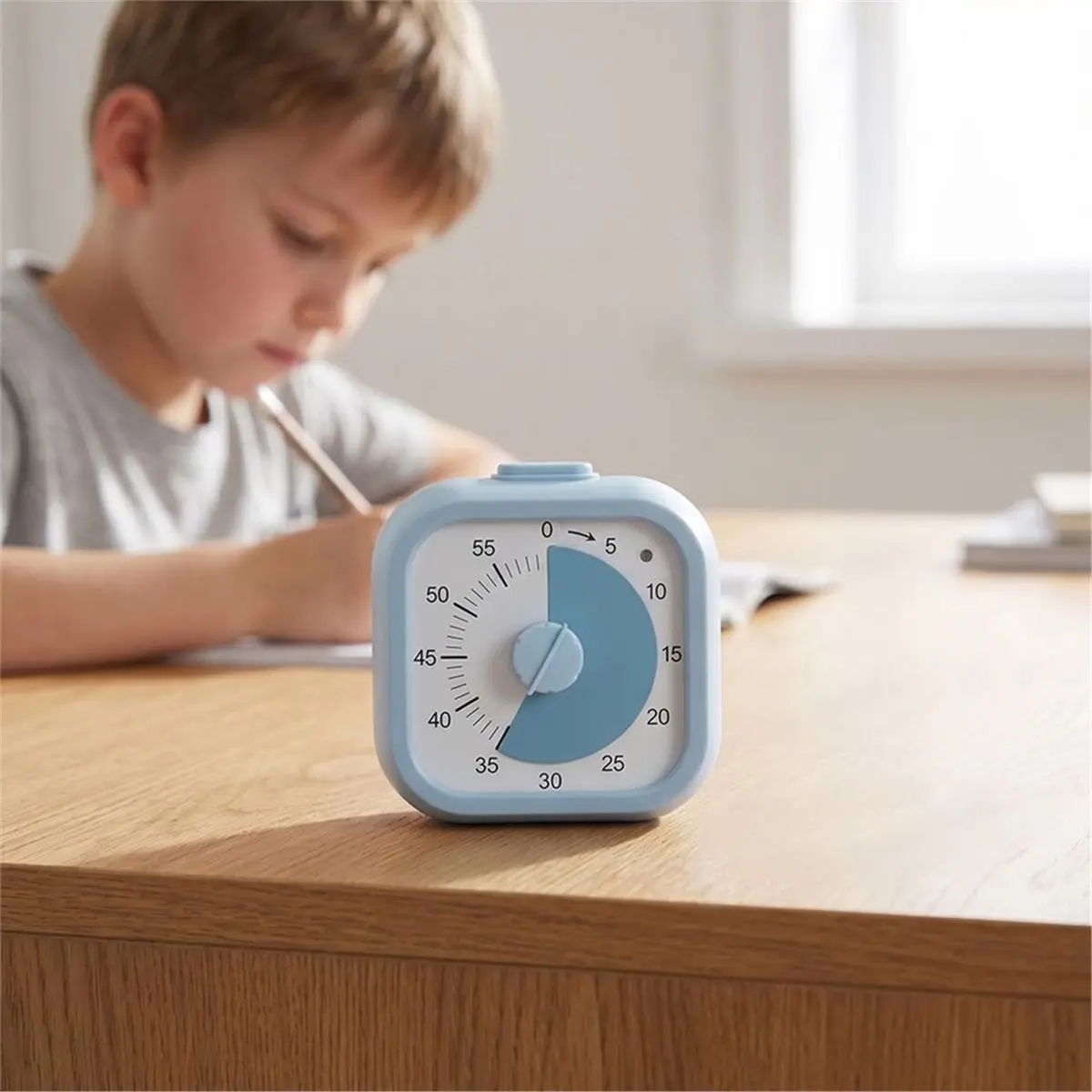 update. Visual Timer for Kids 60 Minute Countdown Timer, Silent Study Classroom Kitchen Round Timer Blue