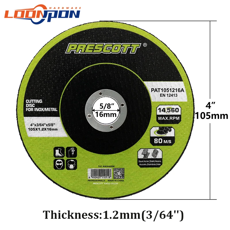 Disco de corte de Metal de 105mm, amoladora angular de corte de resina, ultrafino, para cortador de cuchillas de molienda de acero inoxidable de