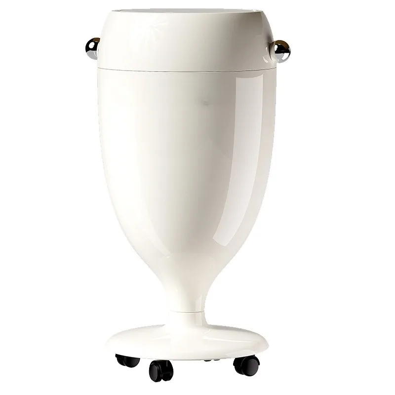 Trash can household living room 2025 bedroom large capacity light luxury high-end with flip paper basket