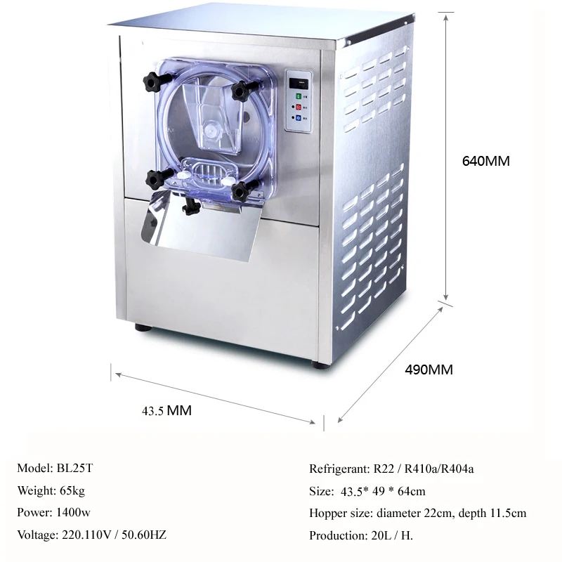 Professional Gelato Ice Cream Maker Machine Commercial Grade Stainless Steel for Ice Cream Shops Easy Operation