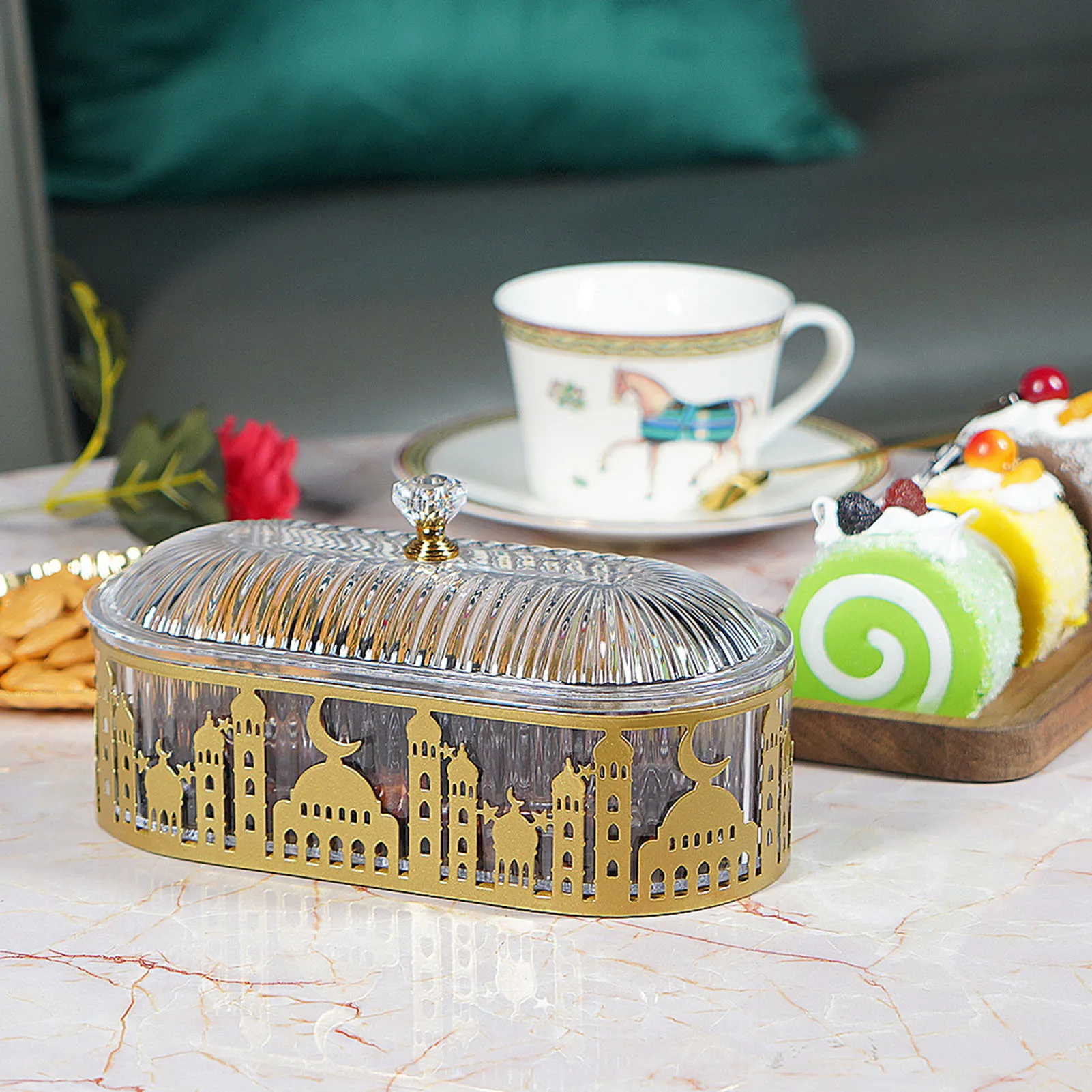 Middle Eastern Candy Tray Eastern Cultures Traditional Flavors Candy Platter Suitable for Fruit Nuts Pastries Biscuits