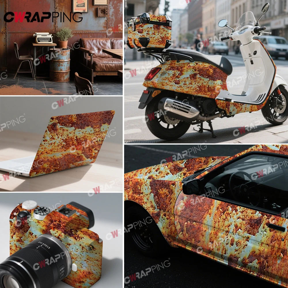 Filme de vinil adesivo ferrugem camuflagem filme impermeável papel de vinil automotivo para acessórios de ajuste de carro suprimentos filmes de corpo de carro