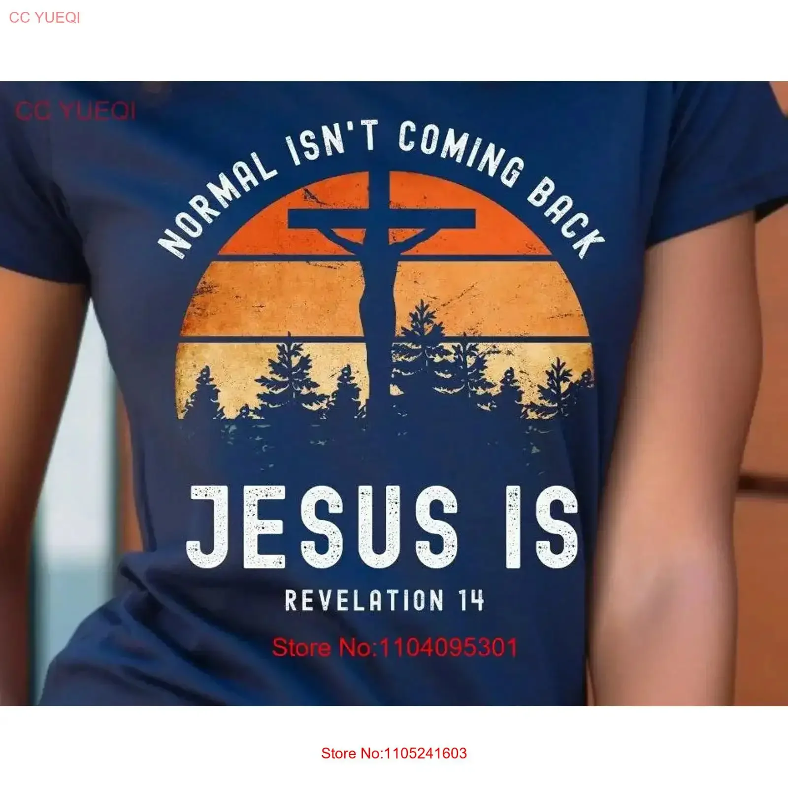 Normal isnt coming back Jesus Is T Shirt Christian Faith Religious vintage Washed Stylish streetwear Slightly