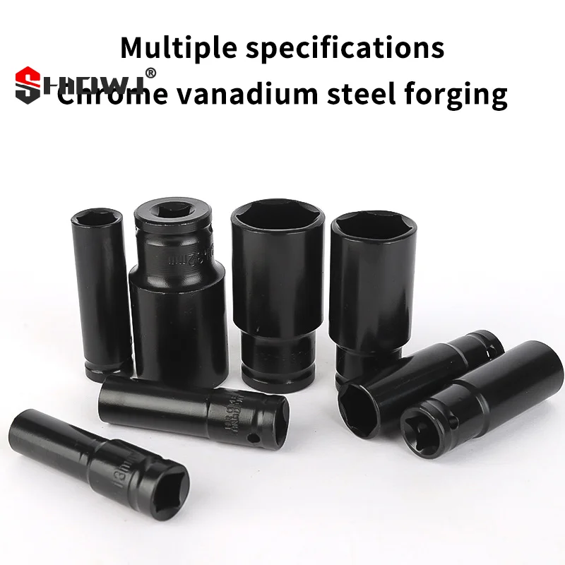

10PCS 1/2 Inch Drive Metric Impact Socket Set Deep Universal For Pneumatic Air Tools