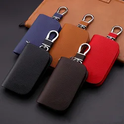 Premium Leather Universal Car Key Bag Case Genuine Leather Wallet Bag For Opel Benz Chevrolet Hyundai Jeep Ford Car Accessories