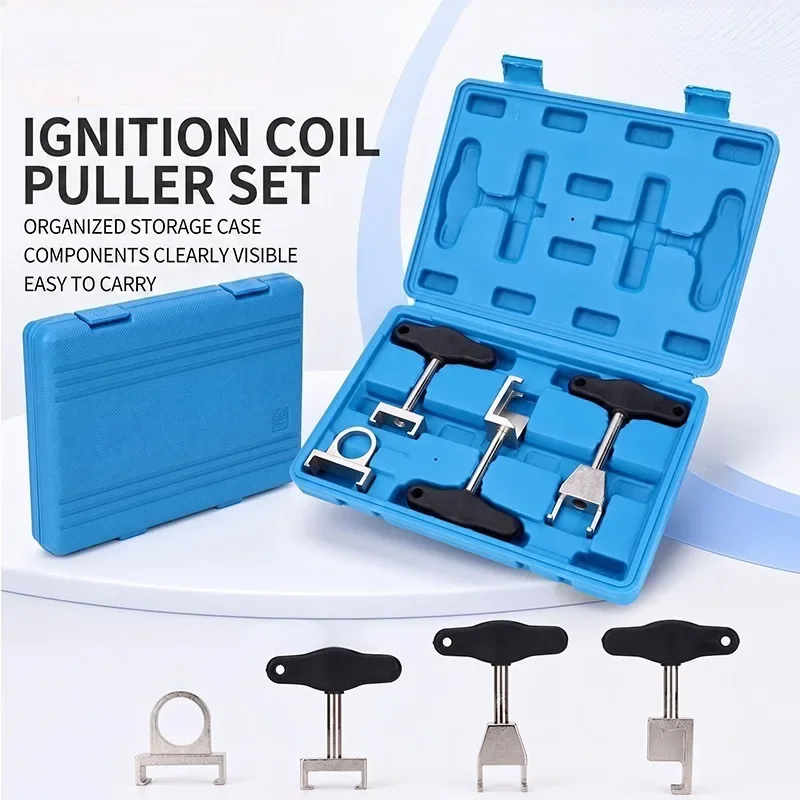 Ignition Coil Puller Remover Tool Set T10094A Diesel Engine 1.4T 1.6L Spark Plug Coil Removal Extractor Kit with Storage Box