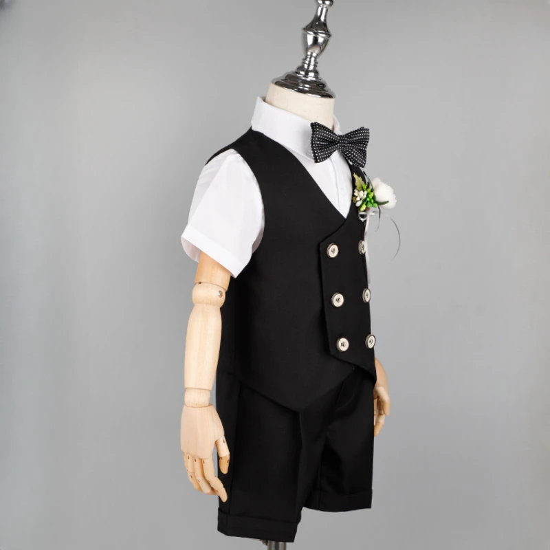 Ragazzi abiti per matrimoni moda doppiopetto bambini Blazer da festa formale Set da 2 a 14 anni elegante Costume da spettacolo di gruppo per bambini