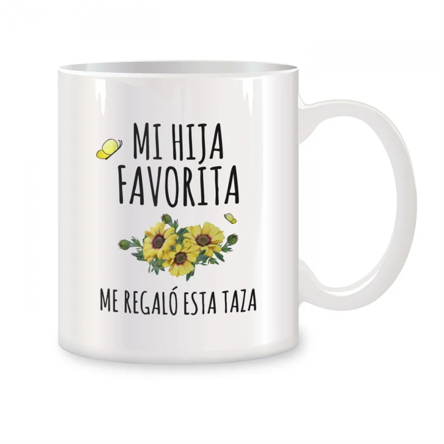 Tazas de Café Para mamá de Hija, regalos de cumpleaños Para madre, tazas de té de cerámica, Café, blanco, 11 oz, novedad