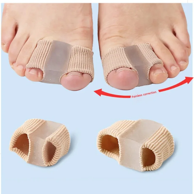 Toe Separator Gel Bunion Corrector Silicone Gel Thumb Corrector Foot Toe Hallux Valgus Protector Finger Straightener Sleeve Tube