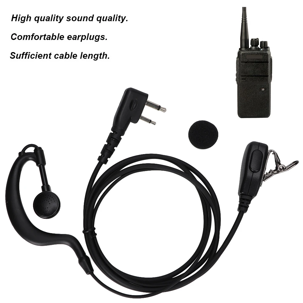 Portable Headset K head 120cm Portable Walkie talkie HD Headset Noise Reduction Intercom Earphone Black Walkie talkie Headset