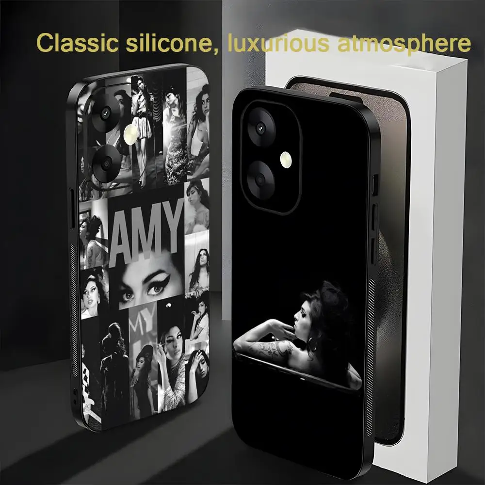 Чехол для телефона Hot Singer Amy Winehouse для Xiaomi Redmi 14C 13C 12C Note14 13 12 11 10 Pro Plus S, мягкий черный чехол для телефона