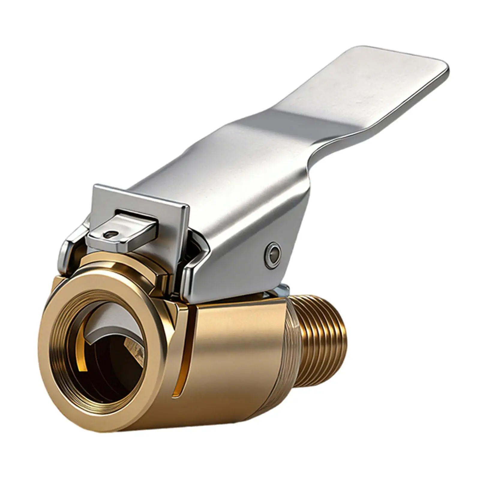 Tire Inflator Nozzle Adapter Compact Copper Clip Connector for Portable Tire Inflator and Car Tyre Compressor