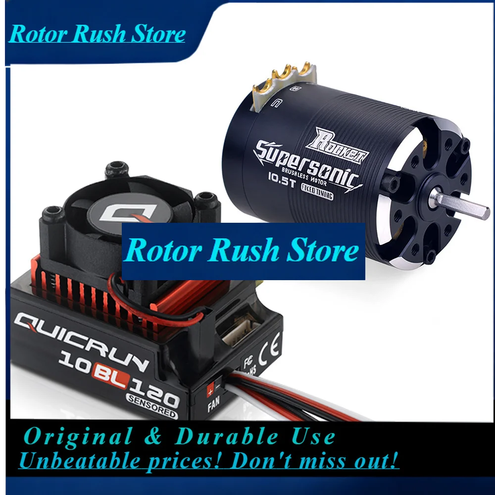 RoRuSRC Motor RC ESC Hobbywing 10BL120 ESC Rocket 540 Motor Sensored Brushless Combo For 1/10 Drift RC Car
