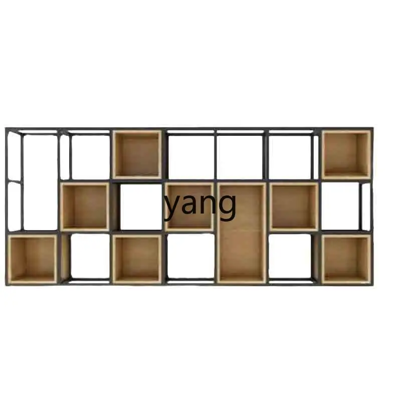 

LTT wrought iron wall shelf Multi-layer bookshelf Solid wood wall wall hanging Restaurant decorative storage rack