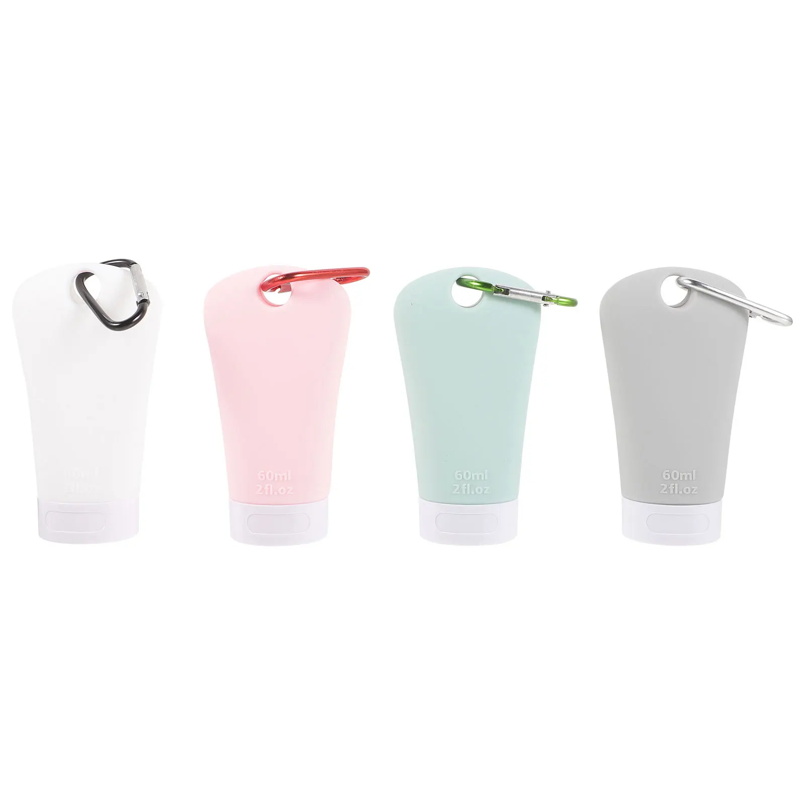 Bottiglie per lozione shampoo riutilizzabili da viaggio portatili da 4 pezzi Bottiglie per dispenser in silicone da spremere per dimensioni da viaggio Bottiglia per shampoo vuota