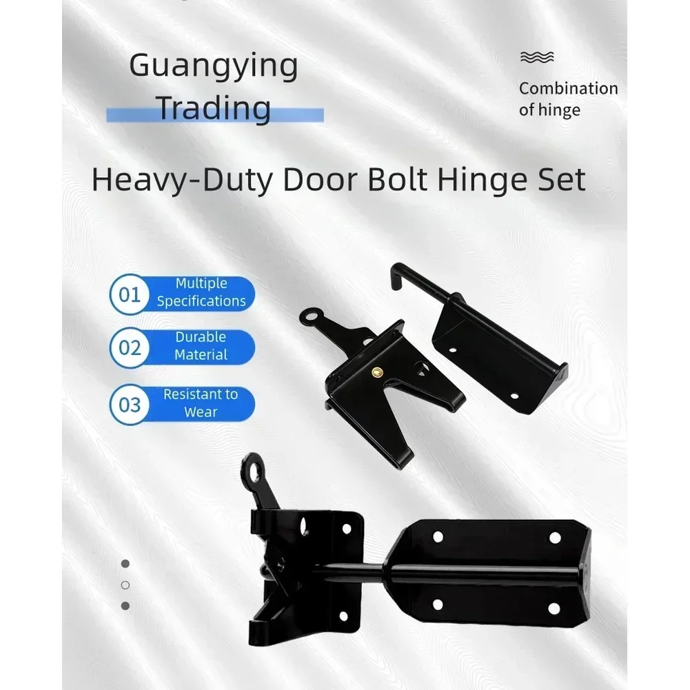 

Сверхмощная защелка для входной защелки, комбинация петель для забора, двери сарая, деревянный садовый вход с простой установкой и защитой от ржавчины