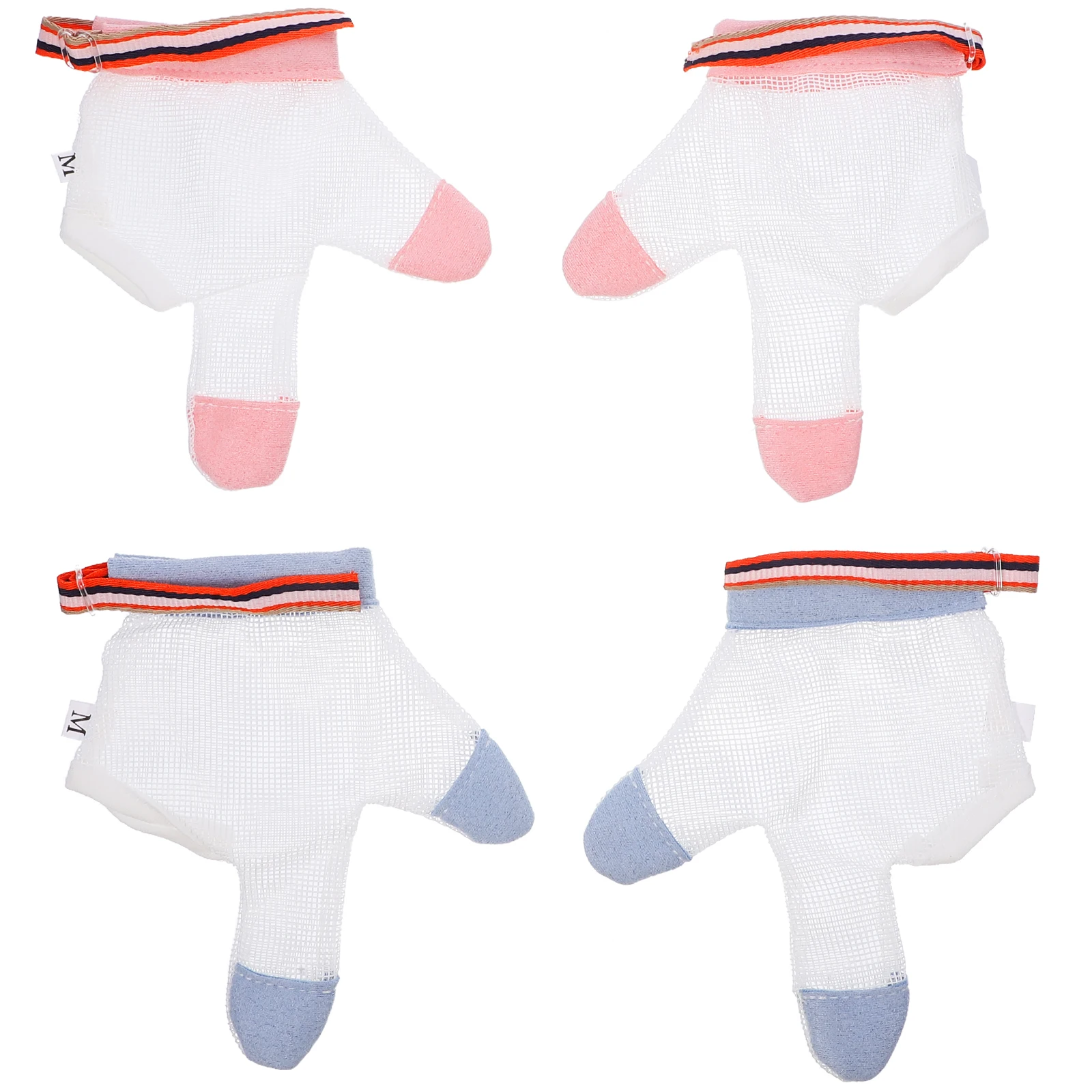 

2Pairs Breathable Anti Sucking Finger Covers Double Sided Mesh Baby Glove for Hand Movement Freedom Thumb Sucking Stop for Kids