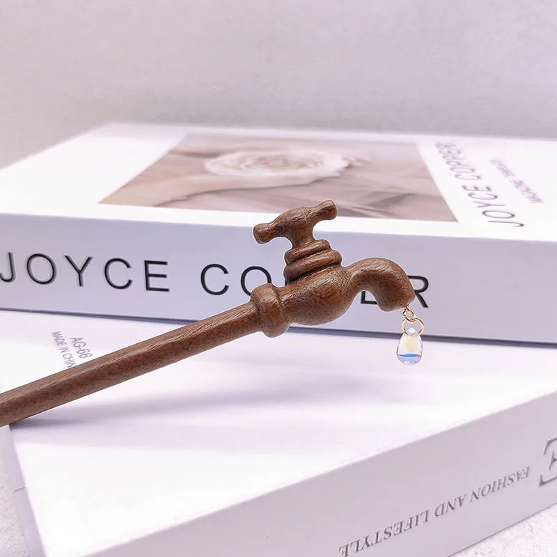 

Retro creative wooden hairpins, faucet hairpins, niche design hairpins, new Chinese-style updo headwear, hair accessories