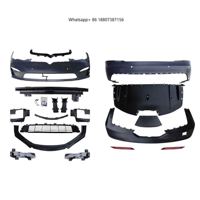 

For Front Bumper Kit forTesla Model S 2017-2019-Bolt-On Retrofit Upgrade with Universal Fitment