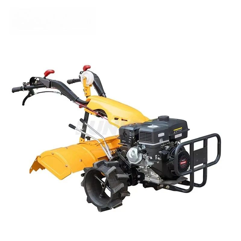 Hot selling：High Efficiency Easy Operation Four-wheel Hand Walking Tractor Triller Mini Power Tiller Power Weeder Rotary Tillers