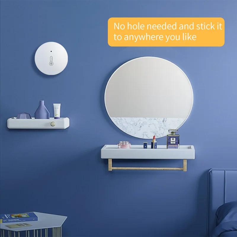Tuya Zigbee Temperatura e Umidade Sensor Termômetro Interior Higrômetro em Tempo Real Monitor Funciona com Alexa Google Assistant