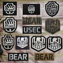 Escape From Tarkov IR Tactical PVC Patch Embroidery Patches for Clothing USEC BEAR Morale Badges Hook&Loop Backpack Stickers