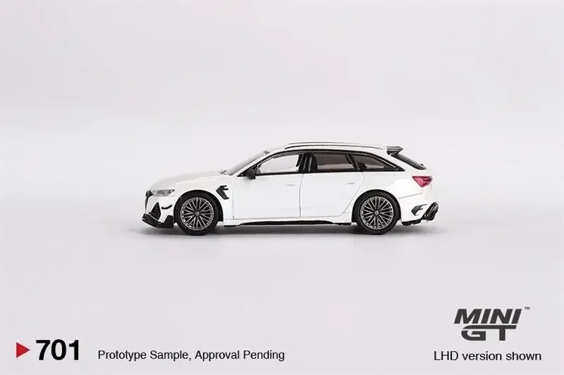 MINI GT 1:64 ABT RS6-R Glacier White Metallic LHD Diecast Model Car