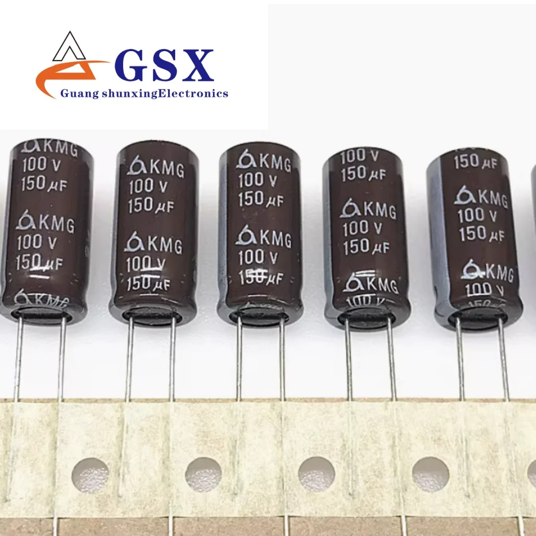 

150UF 100V imported aluminum electrolytic capacitor 100v150uf 10 * 20 Sanying KMG can replace 100uf