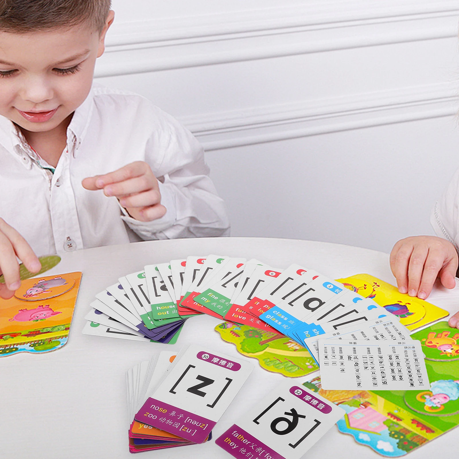 48 pçs cartão magnético fonético educação crianças brinquedo estudo cognitivo flashcards acessório para crianças símbolo da hora de dormir criança primeiro