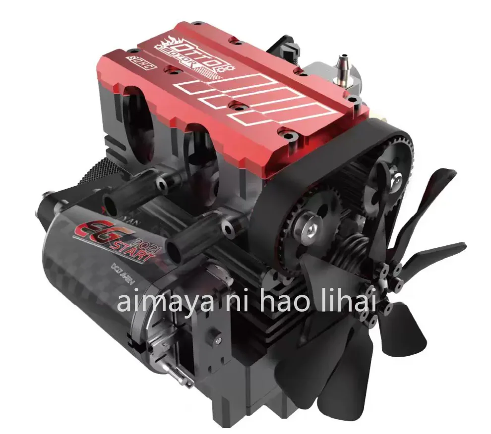 TOYAN FS L200AC Twin-cylinder Nitro Engine Model 7CC Four-stroke Inline Air-cooled Engine Model KIT Version Metal Engine Toy
